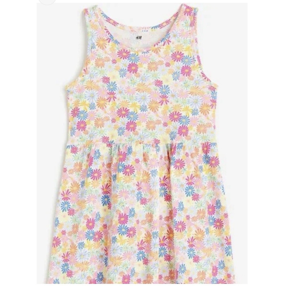 H&M Floral Patterned Cotton Dress Size 3/4t